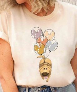 Disney Pixar Up Movie Dug Dog With Mickey Balloon Retro Shirt