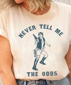 Retro Funny Star Wars Han Solo Never Tell Me The Odds Portrait Shirt