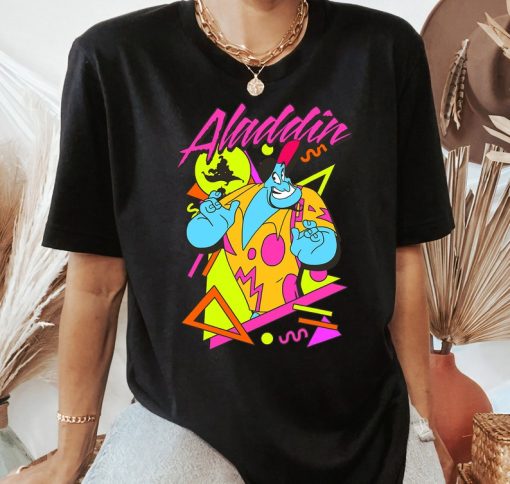 Disney Aladdin Genie 90s Style Portrait Shirt, Aladdin Shirt