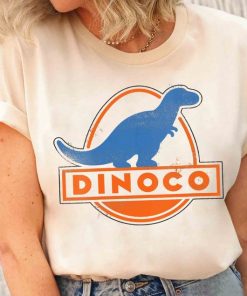 Disney Pixar Cars Iconic DINOCO Dinosaur Logo Vintage Shirt