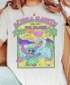 Disney Lilo & Stitch Aloha Hawaii Come Visit The Islands Retro Shirt