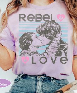 Star Wars Han Solo And Princess Leia Rebel Love Portrait Shirt