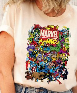 Marvel Comics Heroes Group Shot Graphic Shirt