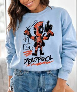 Marvel Deadpool 1 Dad Deadpool Sketch T-Shirt Father's Day