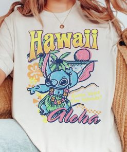 Disney Lilo & Stitch Hawaii Aloha Come Visit the Islands Retro Shirt