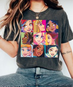 Disney Princess Characters Pop Art Grid T-Shirt, Magic Kingdom Shirt