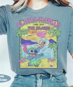 Disney Lilo & Stitch Aloha Hawaii Come Visit The Islands Retro Shirt