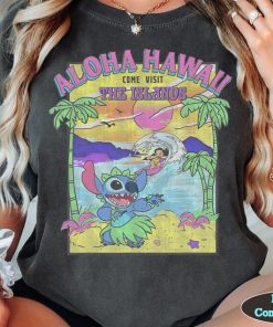 Disney Lilo & Stitch Aloha Hawaii Come Visit The Islands Retro Shirt