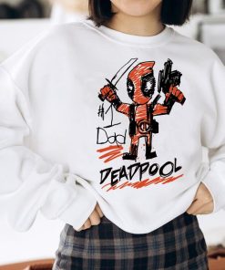 Marvel Deadpool 1 Dad Deadpool Sketch T-Shirt Father's Day