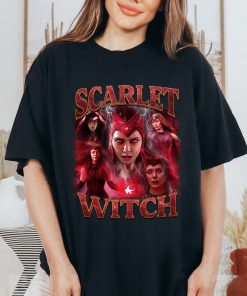 Scarlet Witch Poster Marvel Graphic Portrait Elizabeth Olsen Shirt