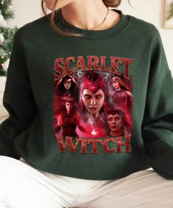 Scarlet Witch Poster Marvel Graphic Portrait Elizabeth Olsen Shirt