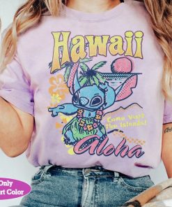 Disney Lilo & Stitch Hawaii Aloha Come Visit the Islands Retro Shirt