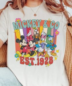 Retro Disney Mickey & Co Est 1928 Mickey And Friends Shirt