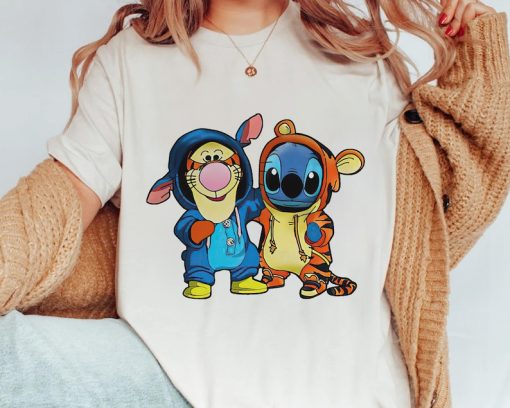 Disney Winnie The Pooh Cosplay Stitch And Tigger Cute Friends Hallowee