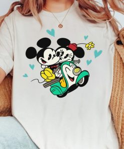 Disney Channel Cute Mickey And Minnie Couple Cartoon Shirt