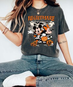 Retro Mickey Minnie Halloween Shirts, Vintage Disney Halloween T-shirt