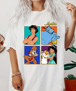 Disney Aladdin Group Shot Box Up T-Shirt, Jasmine, Aladdin, Genie