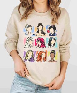 Disney Princess Sweatshirt | Princess Doodle Sweatshirt