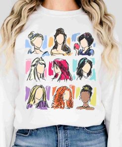 Disney Princess Sweatshirt | Princess Doodle Sweatshirt