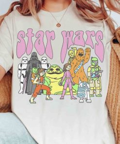 Star Wars Characters Group Psychedelic Group Poster T-Shirt