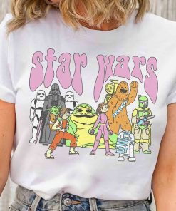 Star Wars Characters Group Psychedelic Group Poster T-Shirt