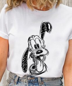 Disney Pluto Sketch Portrait Poster T-Shirt