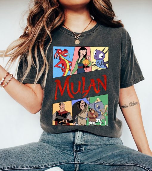 Disney Mulan Characters Retro 90s Shirt, Mulan, Mushu T-Shirt