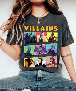 Disney Villains Bad Girls Bad Guys Retro Panel T-Shirt, Maleficent