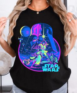 Star Wars Bright Classic Neon Poster Art GraphicShirt