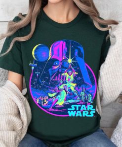 Star Wars Bright Classic Neon Poster Art GraphicShirt