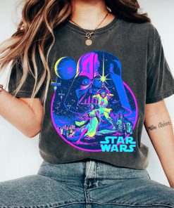 Star Wars Bright Classic Neon Poster Art GraphicShirt