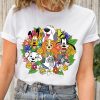 Disney Floral Dogs Shirt, Disney Dogs T-shirt