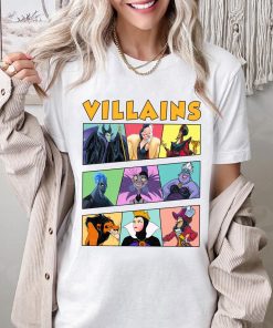 Disney Villains Bad Girls Bad Guys Retro Panel T-Shirt, Maleficent