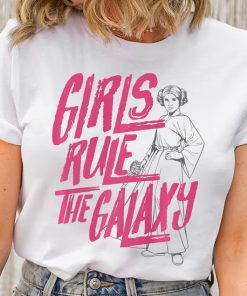 Star Wars Princess Leia Girls Rule The Galaxy Sketch Retro Shirt