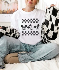 Retro Disney Shirt- Mickey Checkered - Disney Graphic Tee - Disney