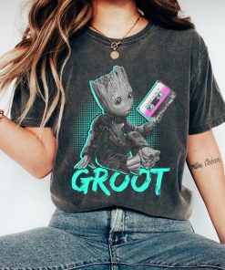 Baby Groot Love Music Cute Face Shirt