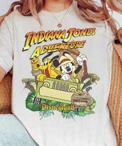 Disney Mickey Mouse And Pluto Dog Indiana Jones Adventure Shirt