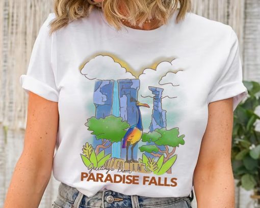 Retro Disney Pixar Up Kevin Bird Greetings From Paradise Falls Poster