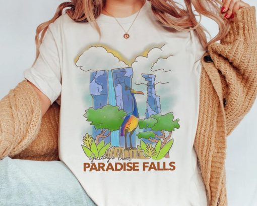 Retro Disney Pixar Up Kevin Bird Greetings From Paradise Falls Poster