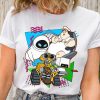 Disney Retro 90s Style Group Shot Wall-E Characters Squad Shirt