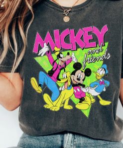 Retro 90s Disney Mickey And Friends Group Shirt