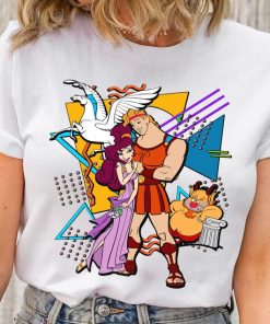 Disney Retro 90s Style Group Shot Hercules Characters Squad Shirt