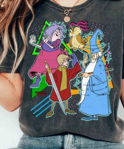 Disney Retro 90s Style Group Shot The Sword in the Stone Characters Gr