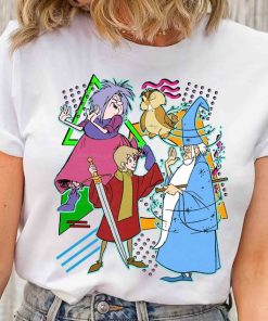 Disney Retro 90s Style Group Shot The Sword in the Stone Characters Gr