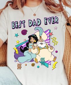 Disney Aladdin Best Dad Ever Jasmine & Sultan Retro 90s T-Shirt