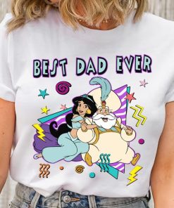 Disney Aladdin Best Dad Ever Jasmine & Sultan Retro 90s T-Shirt