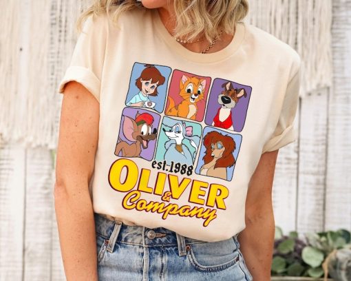 Disney Oliver & Company Characters Group Shot 1988 Shirt