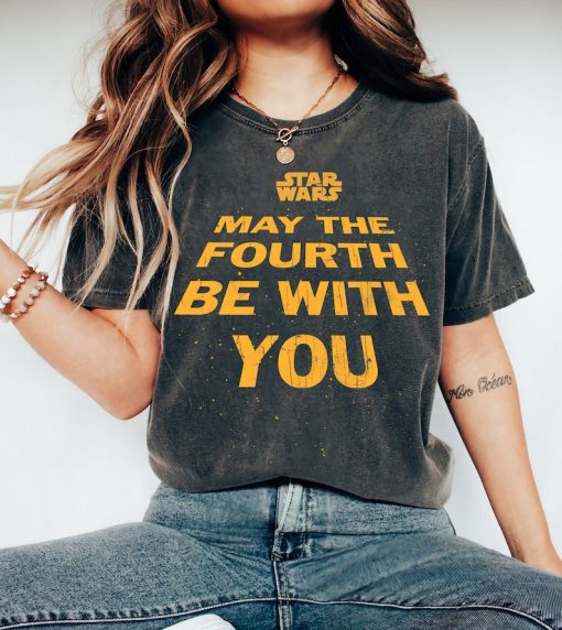 Star Wars May The Fourth Be With You Tilted Logo Poster T-Shirt