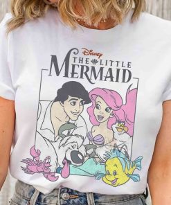 Disney The Little Mermaid Vintage Group Poster T-Shirt