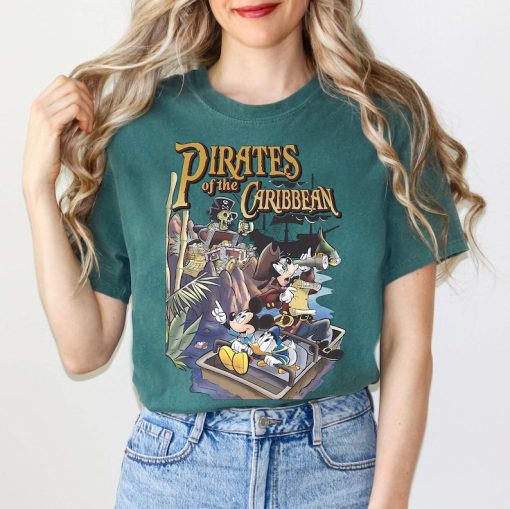 Retro Disney Pirates Of The Caribbean Shirt, Comfort Colors T-shirt